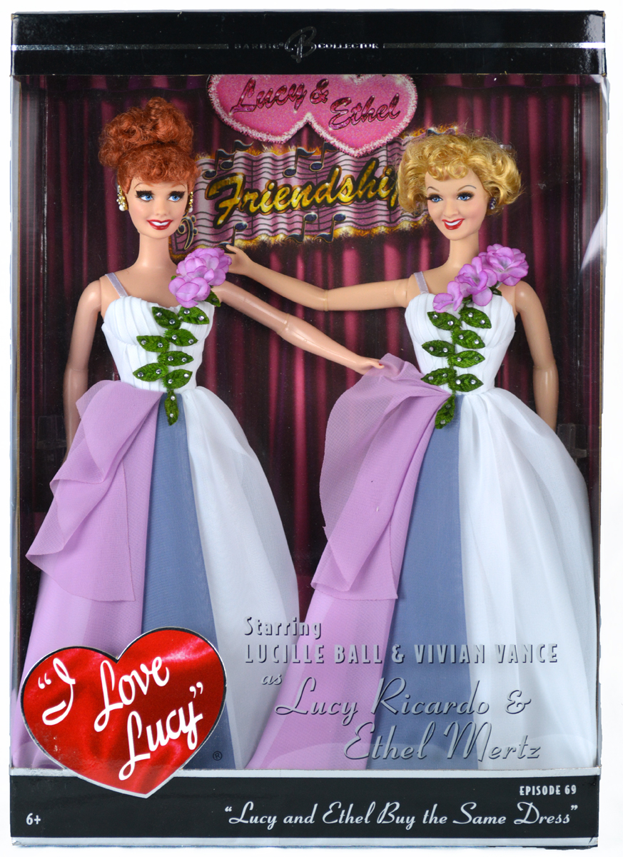I Love Lucy and Ethel Buy the Same Dress Mattel Barbie Doll Set